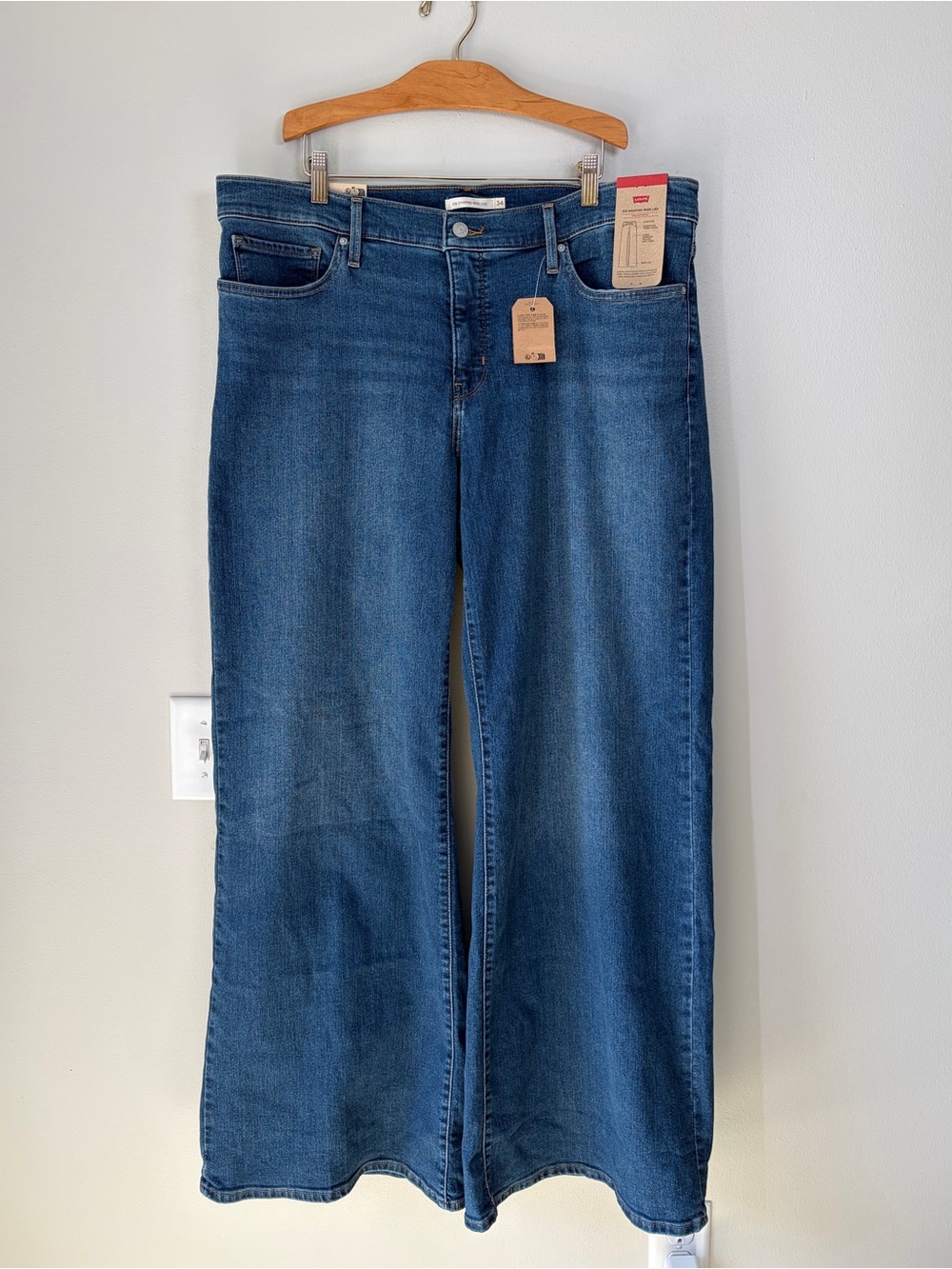 Levi’s 318 Shaping Wide Leg Jeans Premium Stretch Denim W34 L32